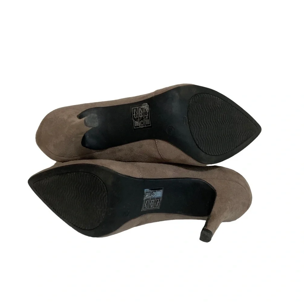 Moda Spana Faux Suede High Heel Shoes Women’s Size 8.5 M Brown